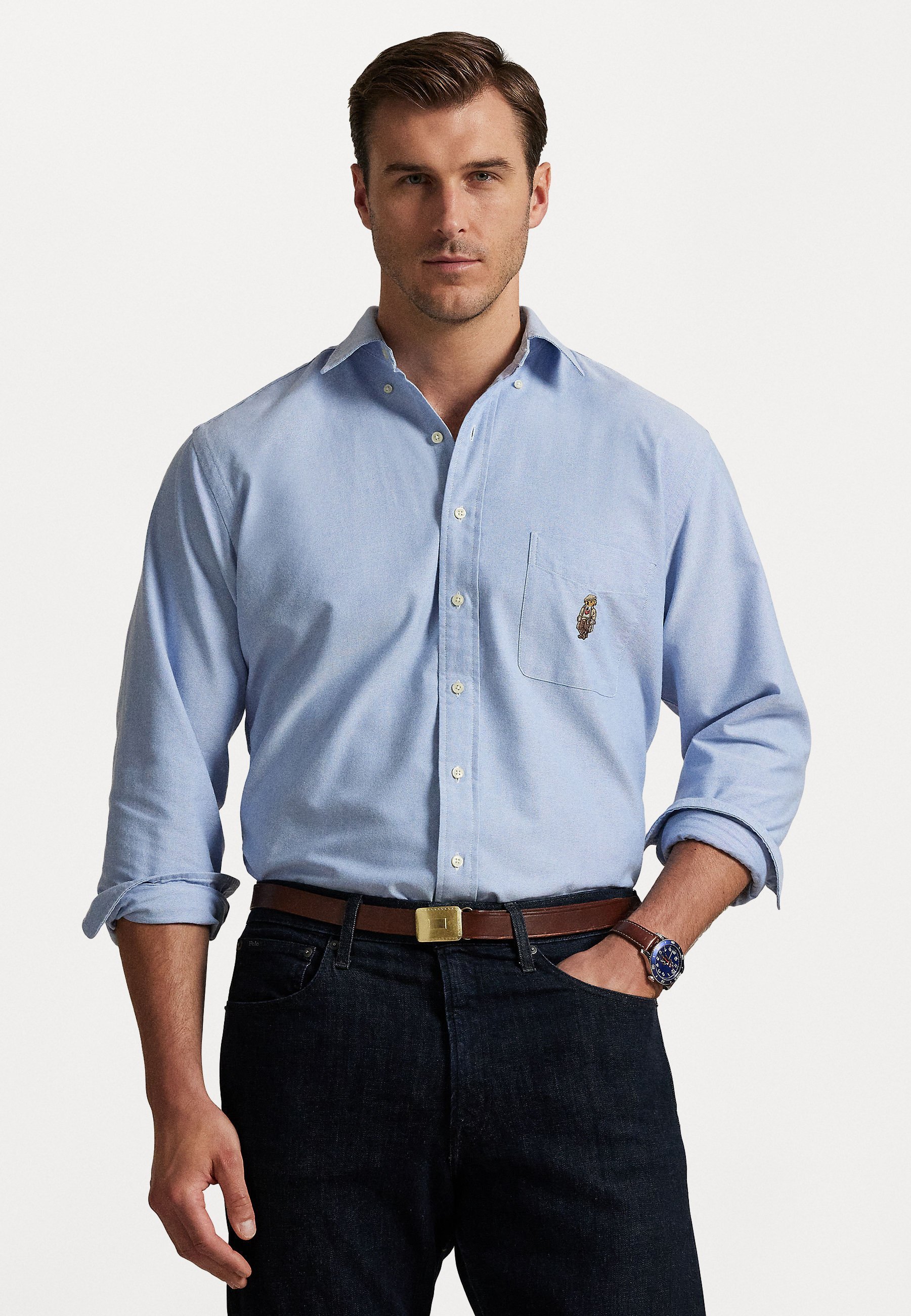 Polo Ralph Lauren Big & Tall POLO BEAR OXFORD SHIRT - Koszula - blue heritage