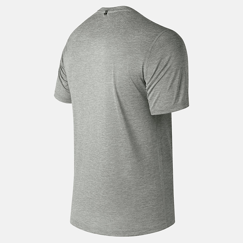Męska koszulka z nadrukiem Core Heathered - ATHLETIC GREY