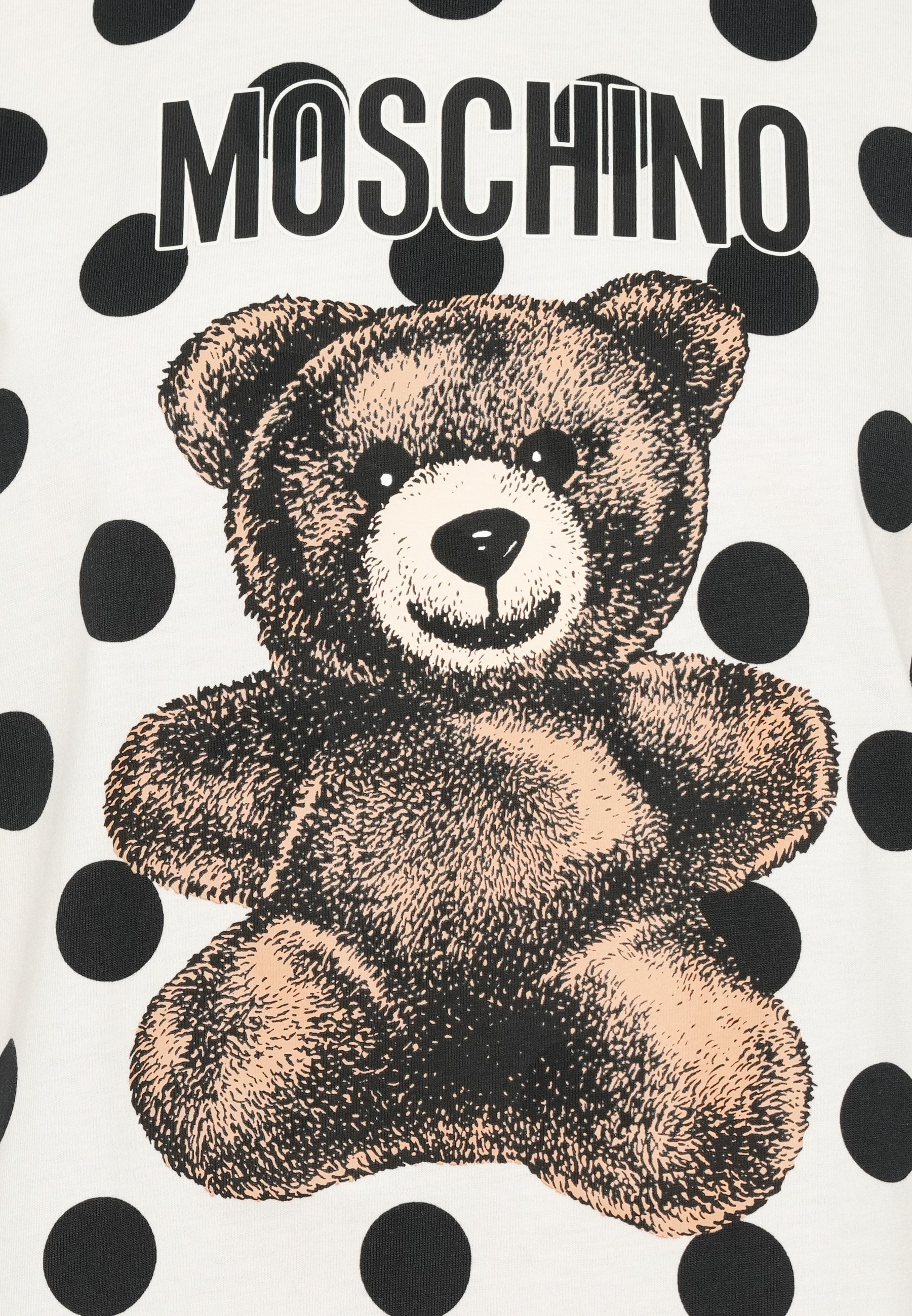 T-shirt imprimé MOSCHINO TEDDY à pois - blanc