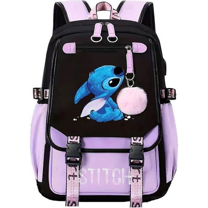 Sac à Dos, Sac à dos pour Enfants, Sac à dos d'école Sac à Dos Scolaire, aux Enfants Adolescents avec 2 USB ,Violet-28