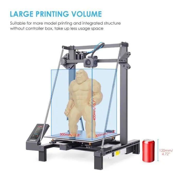 Longer LK5 PRO FDM 3D Printer - Print Volume 300x300x400mm - 90% Pre-assembled