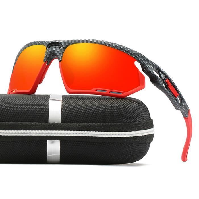 SHARPHY Lunettes de soleil homme cyclisme l'été sports de plein air polarisées ski pêche conduire classique rouge