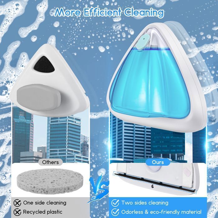 TTLIFE Lave Vitre Magnétique Double Vitrage, Nettoyeur de vitres magnétique, Nettoyant à vitres Double Face, Outil de Brosse