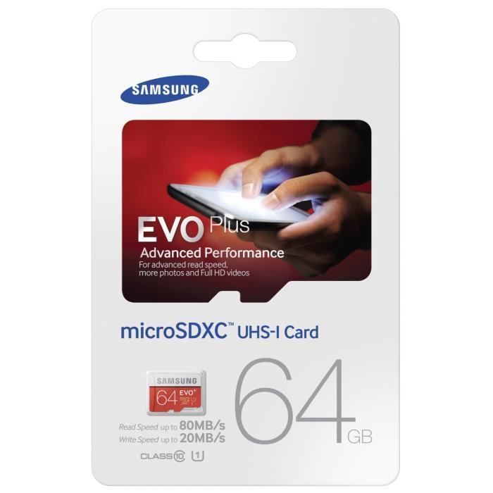 Samsung Micro SD Evo PLUS Adapt SD 64Go