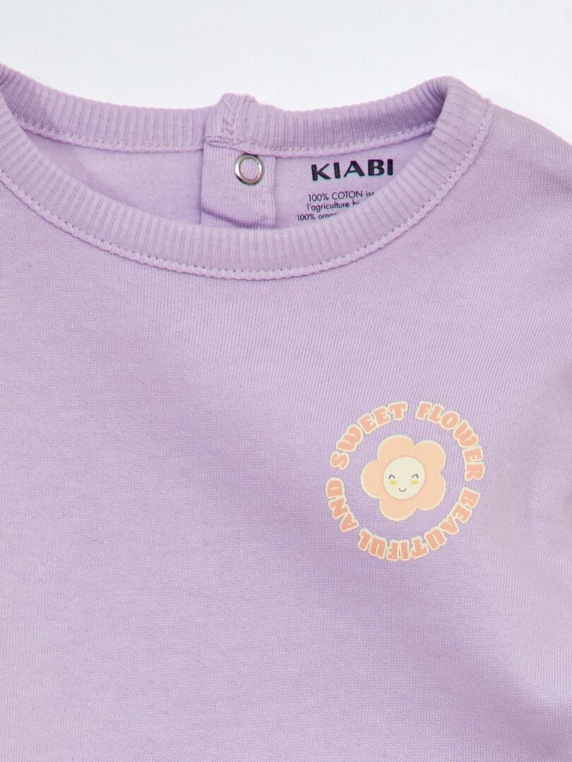 Todelt pyjamassæt med sweatshirt og leggings - LILLA