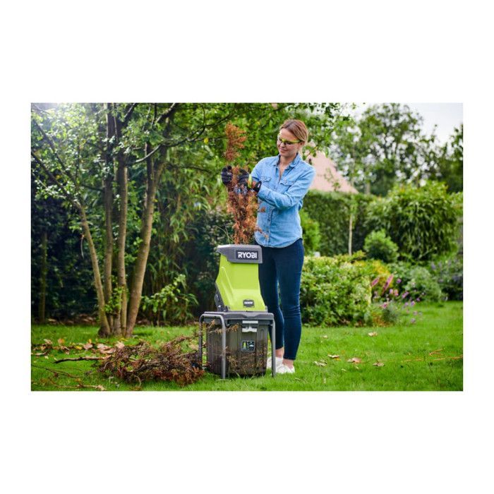 Pack RYOBI Broyeur de végétaux 2500W RSH2545B - Jeu de 2 lames pour broyeur RAC351