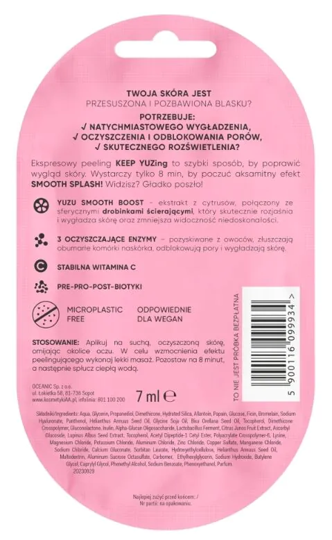 AA Keep Yuzing Ekspresowy peeling enzymatyczny z drobinkami