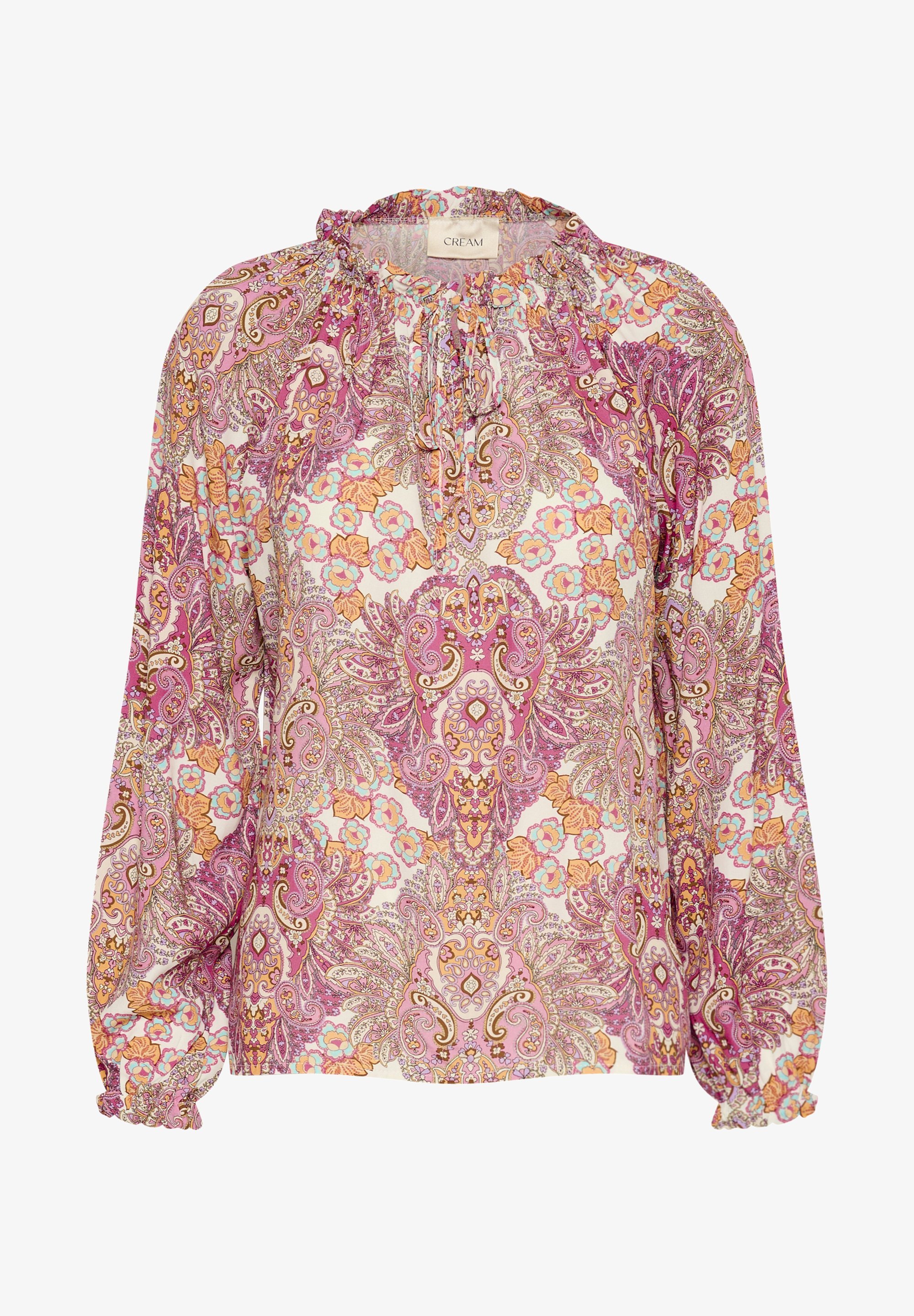 Chemisier Cream ASTRA - motif cachemire rose