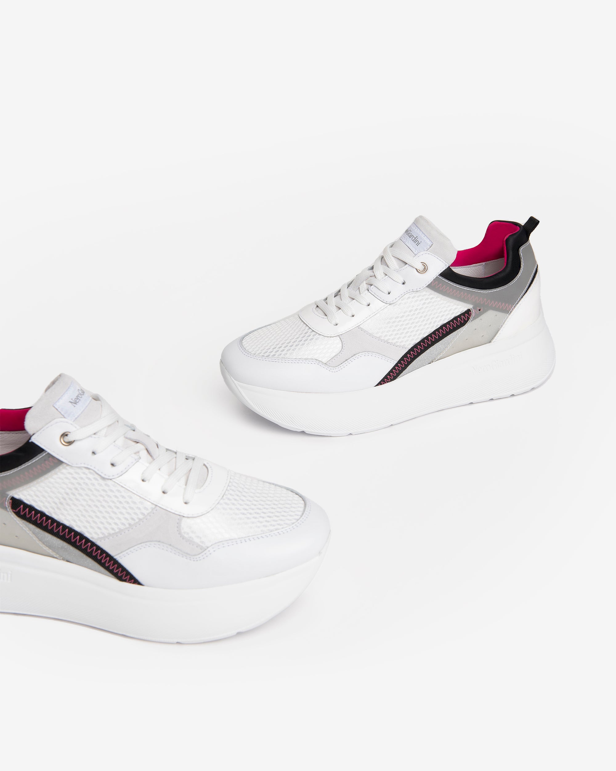  Damen-Sneaker aus Wildleder, Leder und Canvas