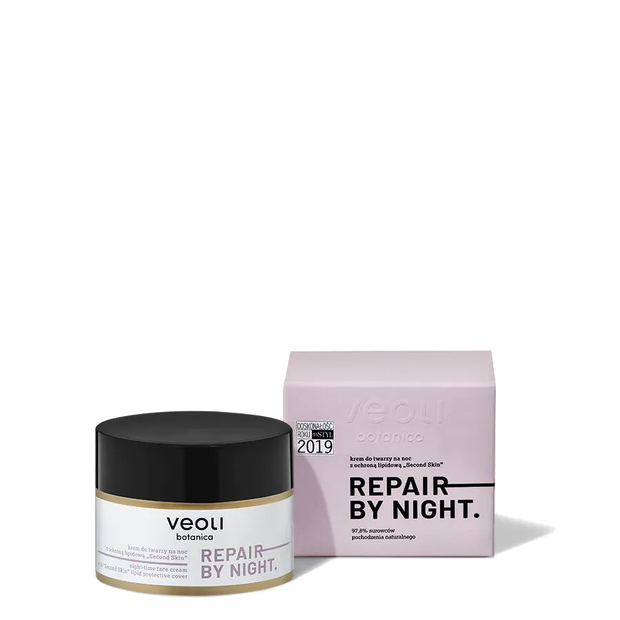 Veoli Botanica Repair By Night Krem do twarzy na noc z ochroną lipidową Second Skin