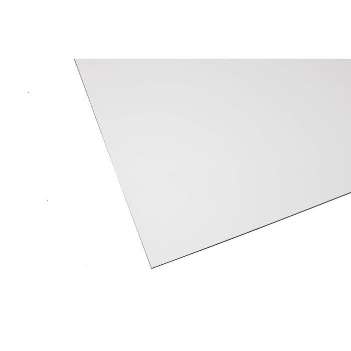 Crédence réversible en blanc satiné - blanc brillant  - L: 100 cm - l: 50 cm - E: 3 mm - Blanc RAL 9016