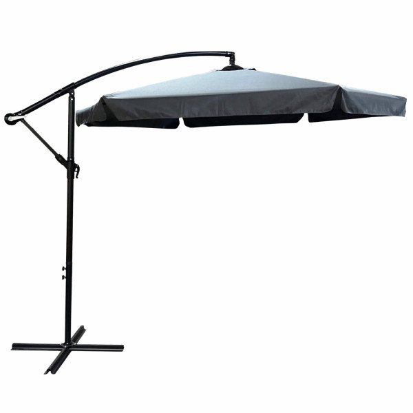Wodoodporny parasol ogrodowy CYNIA szary  300x300x245 cm