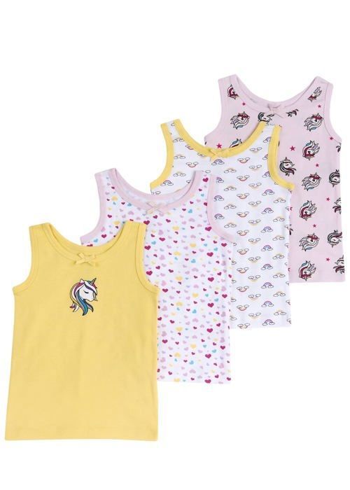 Conjunto de camisetas interiores Chicco, camisetas de tirantes de algodón para niñas (paquete de 4)