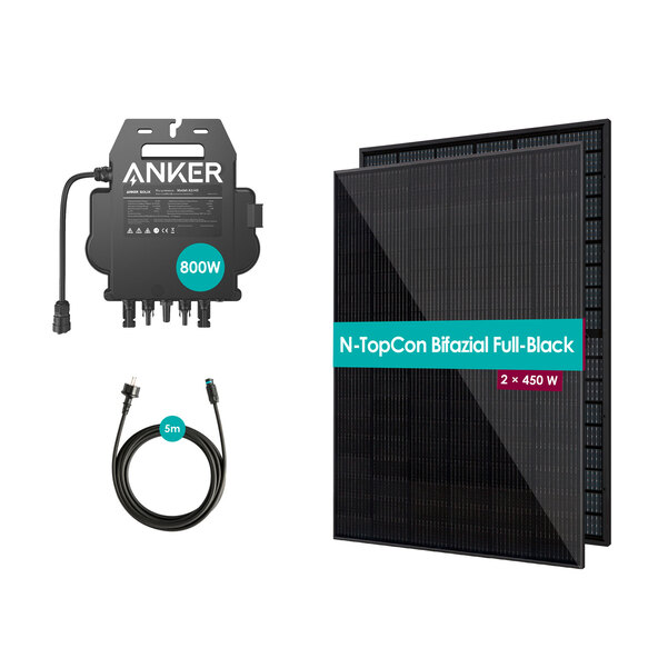 Centrală electrică bifacială pentru balcon 900W / 800W fără suport