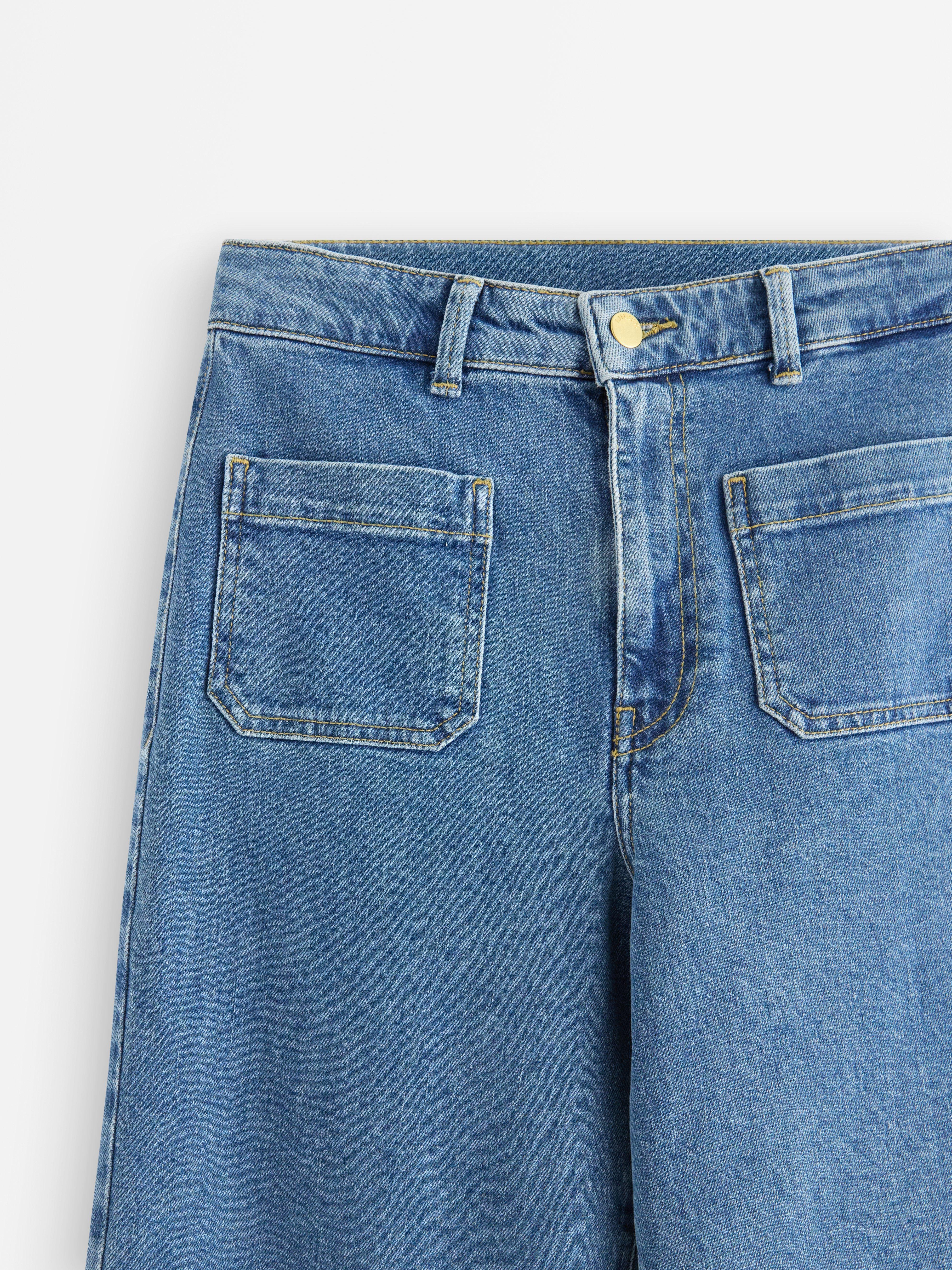 VIDE jeans med korte ben Denimblå
