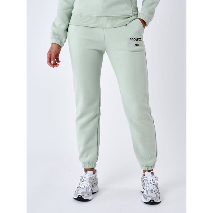 Bas de Jogging brodé - PROJECT X PARIS - Homme - Coton/Polyester - Vert d'eau