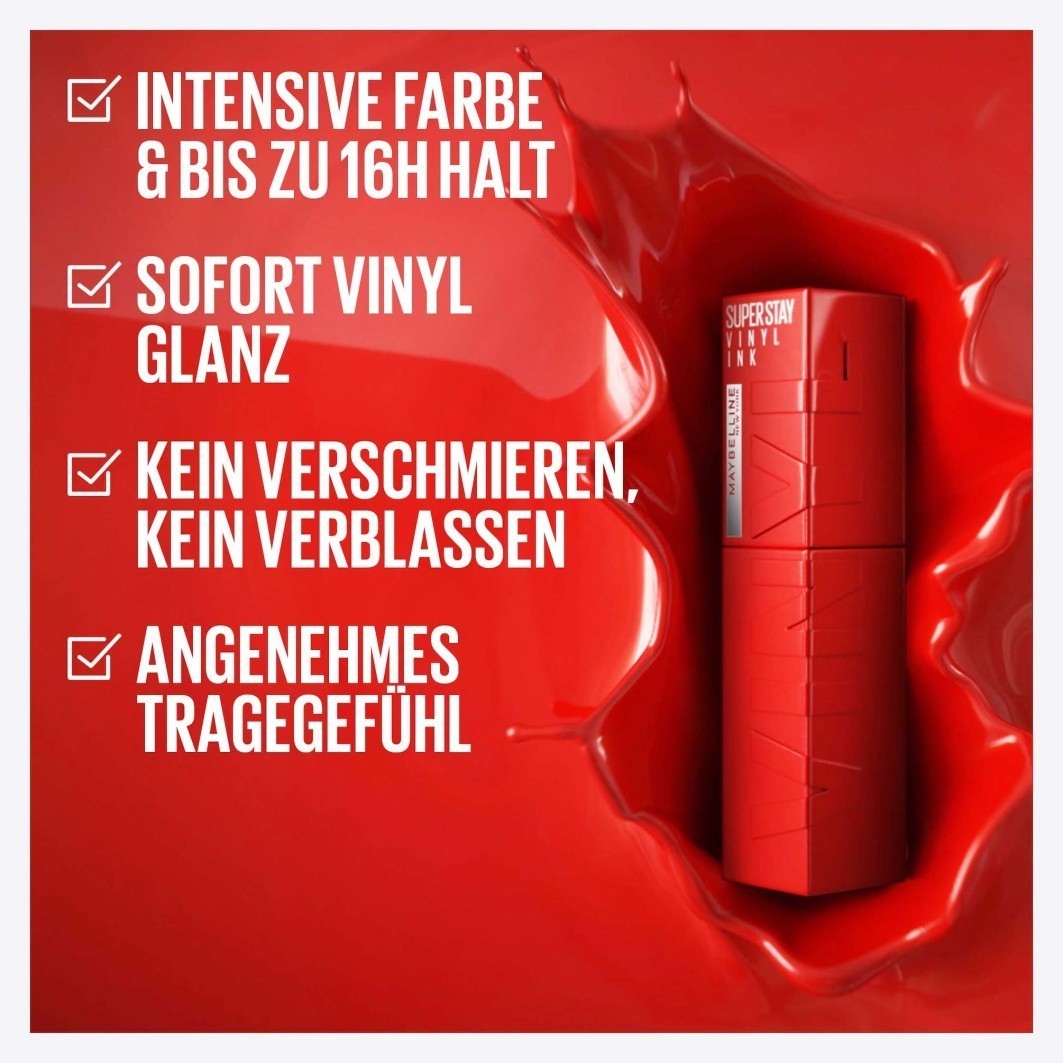 „Maybelline“ lūpų dažai „Super Stay Vinyl Ink“ – 4,2 ml