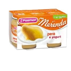 PLASMON Plasmon gehomogeniseerde yoghurt/peer 120 g x 2 stuks babyvoeding