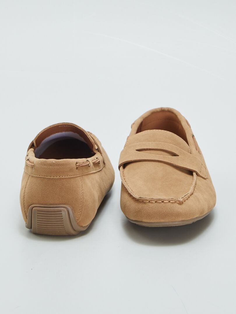 Imitatie suède loafers - BRUIN
