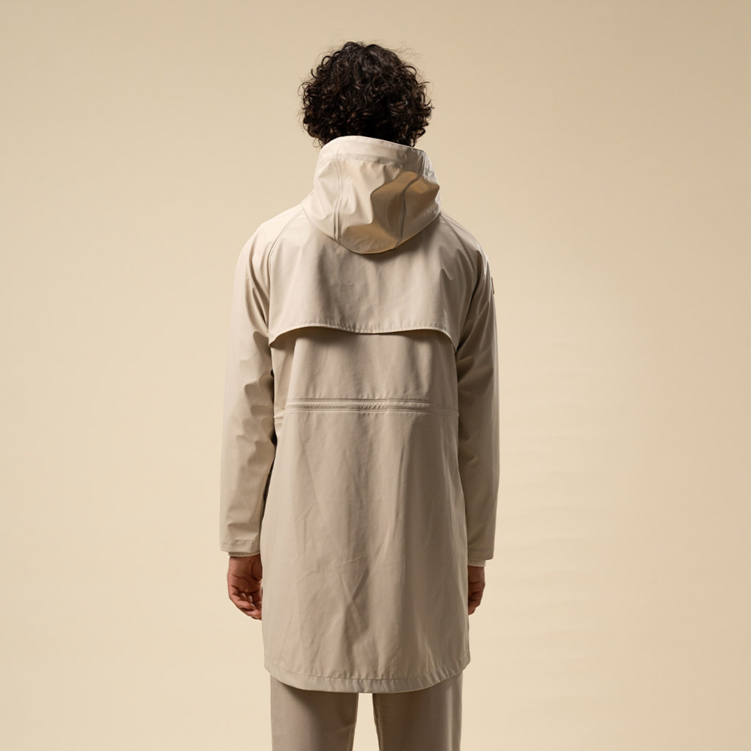 Veste imperméable longue en grès pour tous les jours