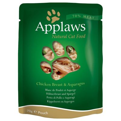 12 x 70 g Applaws Nassfutterbeutel für ausgewachsene Katzen in Brühe – 9 + 3 gratis!*