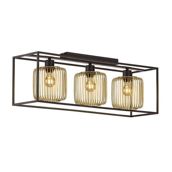 Lampă de tavan Caydo E27 metal/auriu, 3 becuri