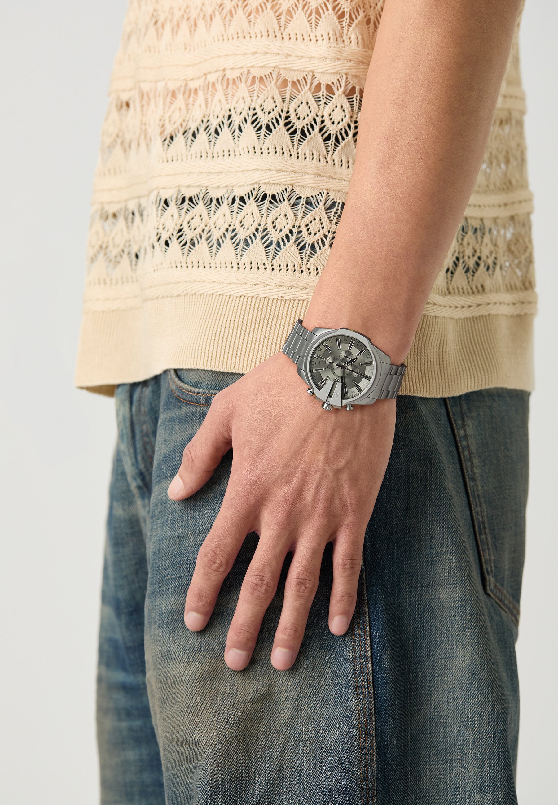 Orologio cronografo Diesel MEGA CHIEF SLIM - grigio