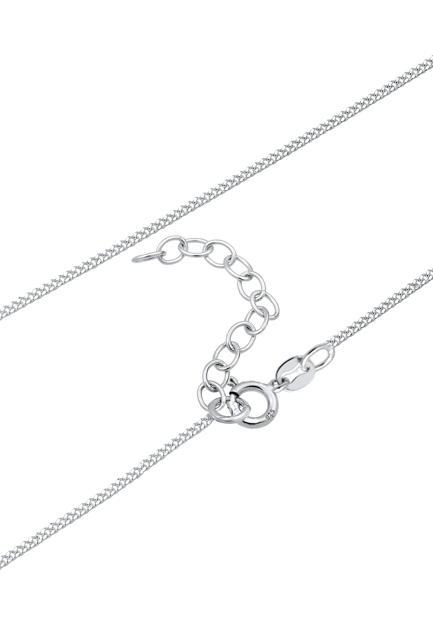 Elli Choker Pendentif Solitaire avec Quartz Tourmaline Collier Femme - (925/1000) Argent