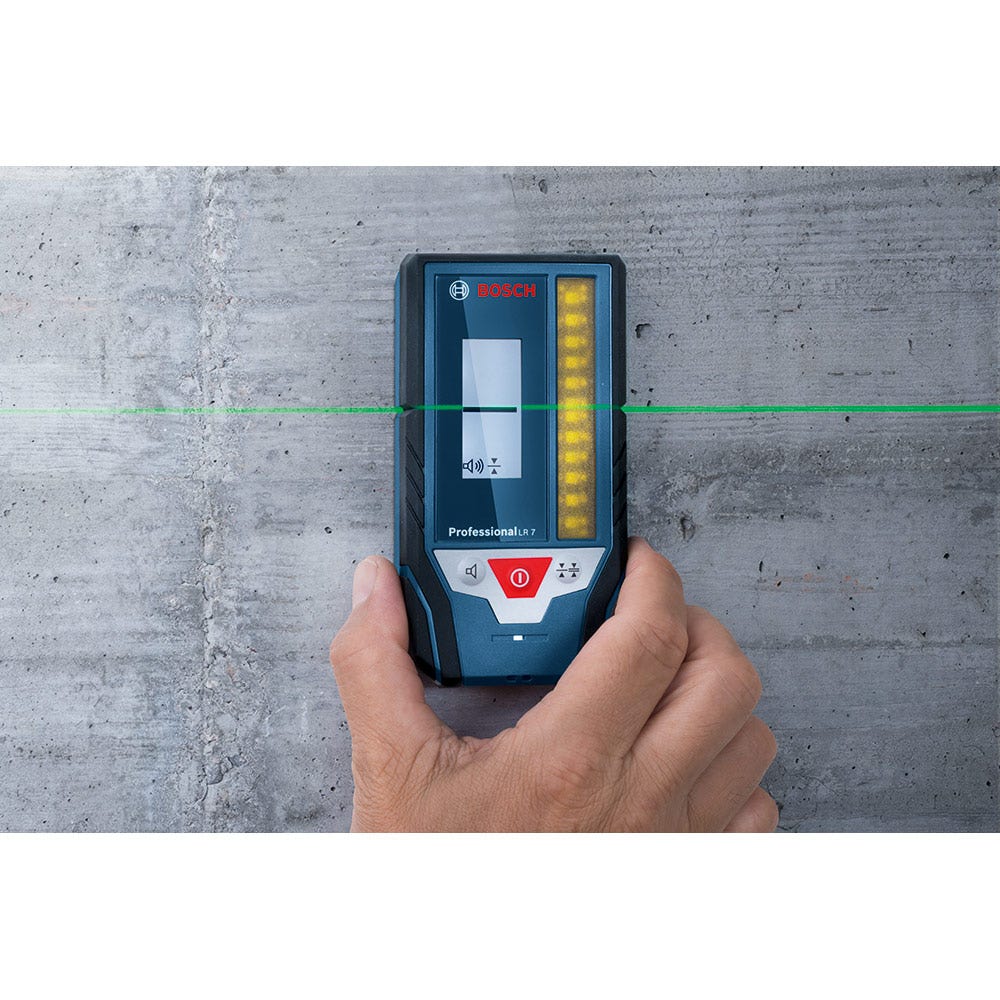 Receptor de medição a laser BOSCH com feixe vermelho e verde LR7