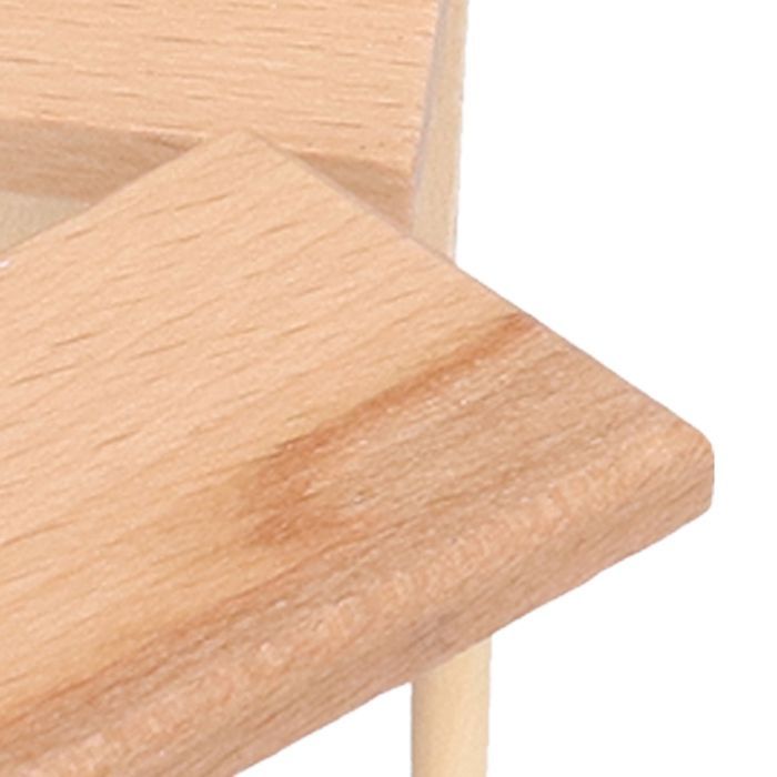 Conjunto de muebles de madera para una pequeña casa de muñecas a escala 1:12, accesorios de madera en miniatura, mesa, silla, armario.