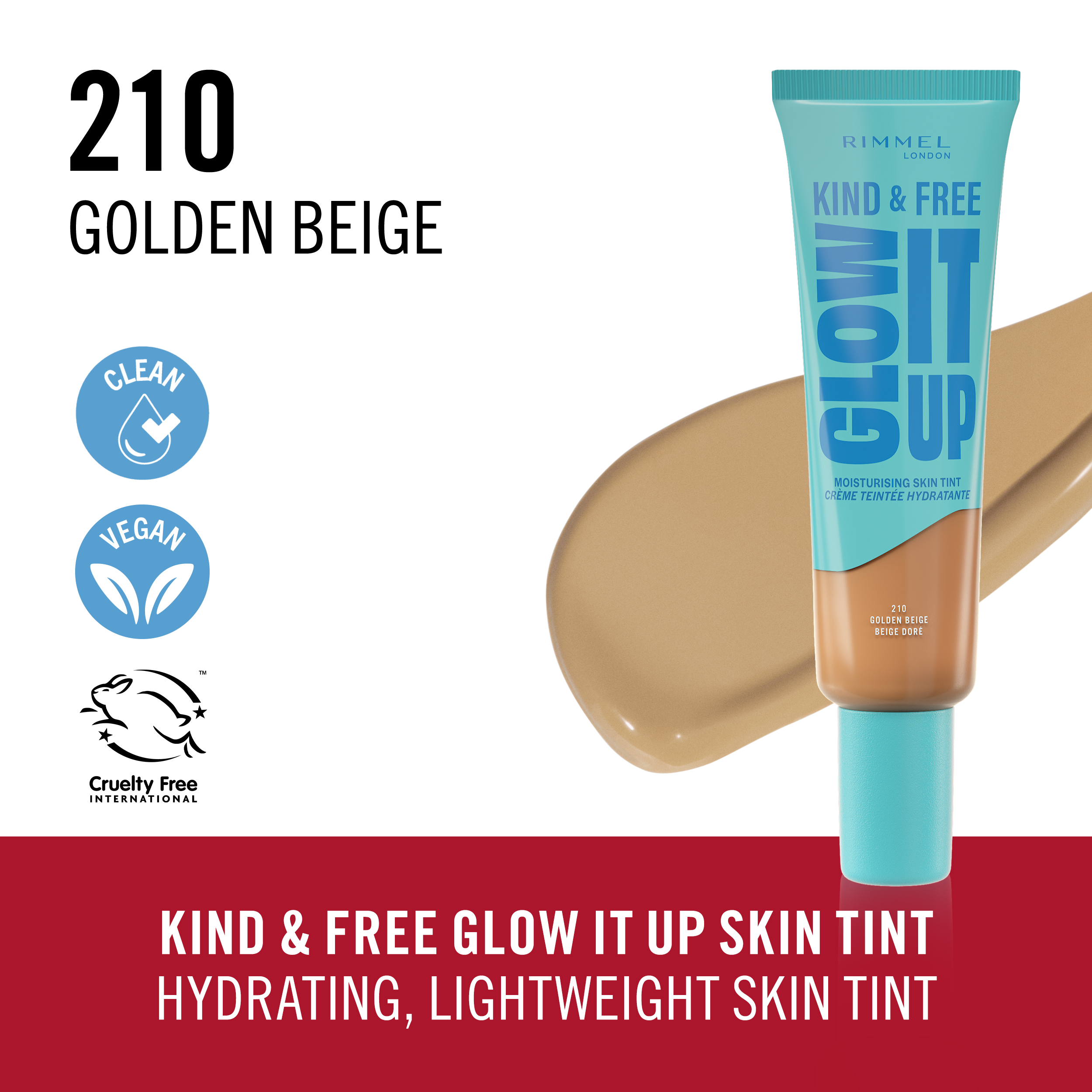 „Kind & Free Glow It Up“ drėkinamasis makiažo pagrindas Makiažo pagrindai