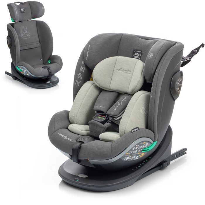Bilbarnstol - BABYAUTO - XPERTA - Grupp 0/1/2/3 - 40/150 cm - I-Size - Snurrbar - Liggbar - Med förkortare - Olivgrön