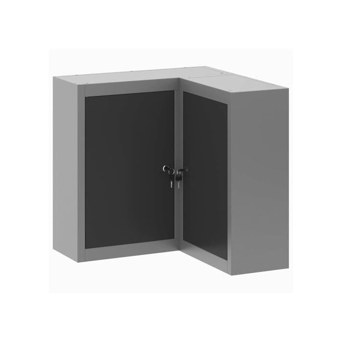 Werkzeugschrank mit verstellbaren Einlegeböden – vidaXL – 55 x 55 x 55 cm – Schwarz und Grau – Holzwerkstoff und Stahl