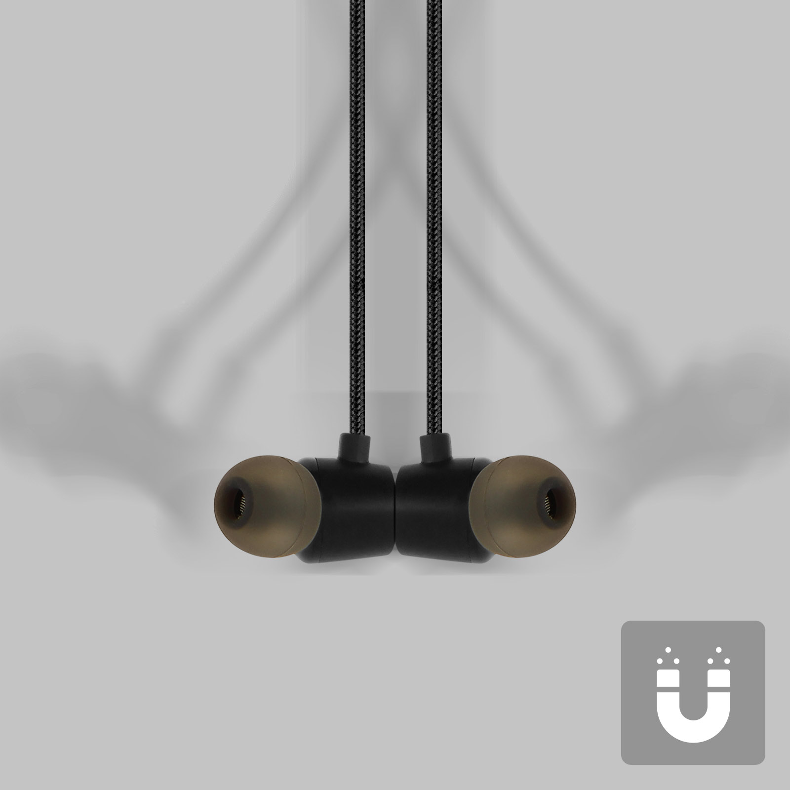  Akashi 1.2M USB-C magnetische hoofdtelefoon handsfree kit - zwart