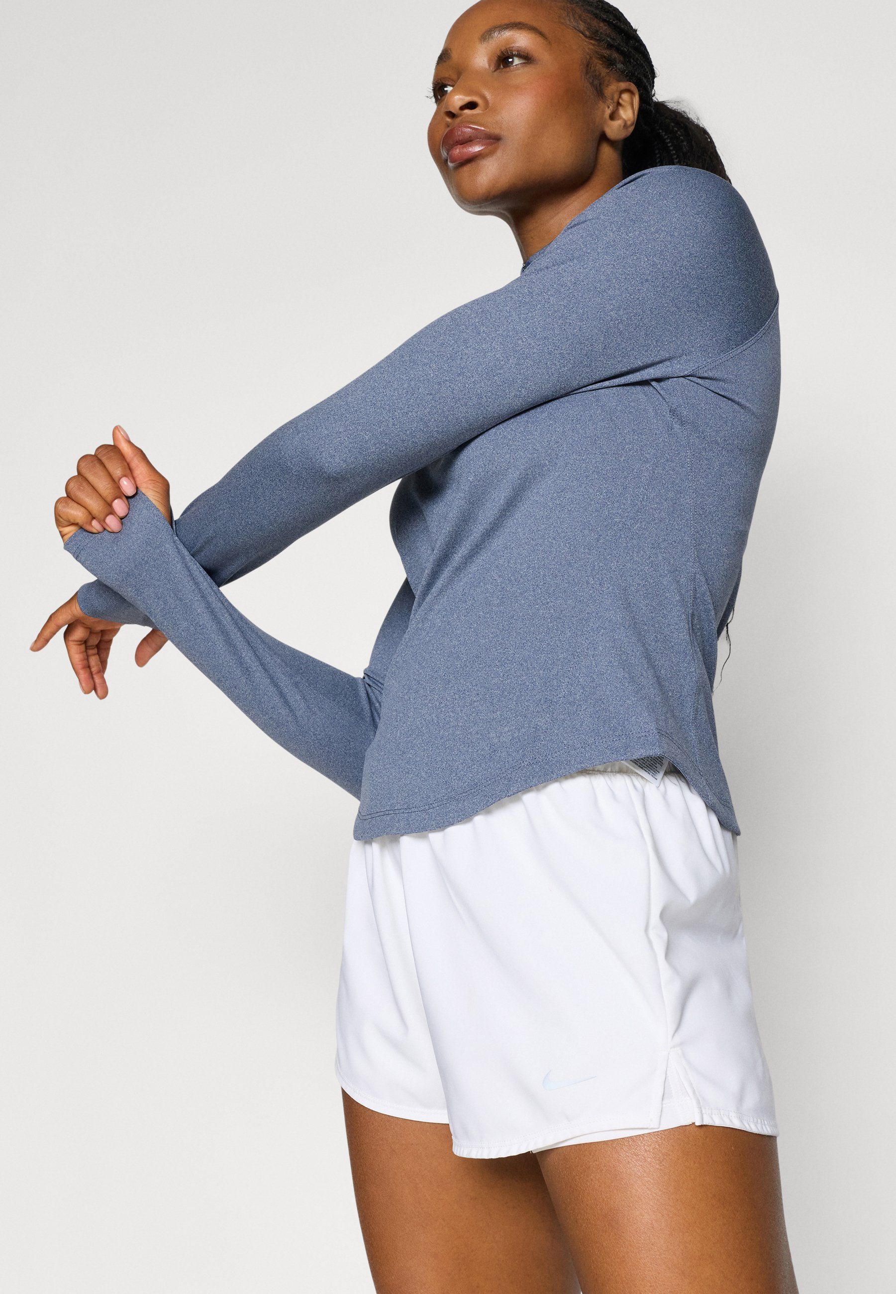 Nike Performance TEMPO - Top met lange mouwen - middernachtblauw/gemêleerd/reflecterend zilverkleurig