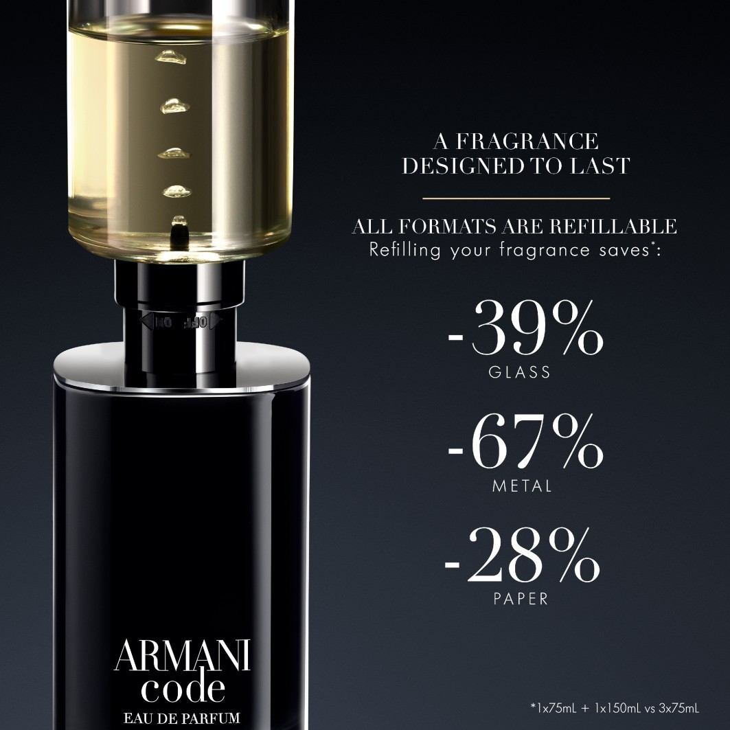 Armani Eau de Parfum Code Homme Daugkartinis – 30 ml – Užpildomas