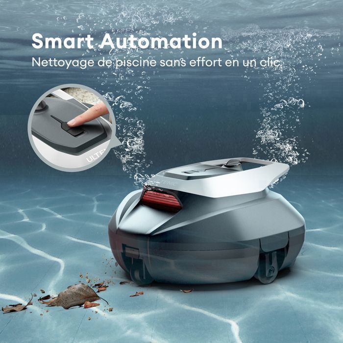 Robot Piscine - ULTENIC - Pooleco 10 - Autonomie 90 Min - Double Moteur - Navigation Intelligente