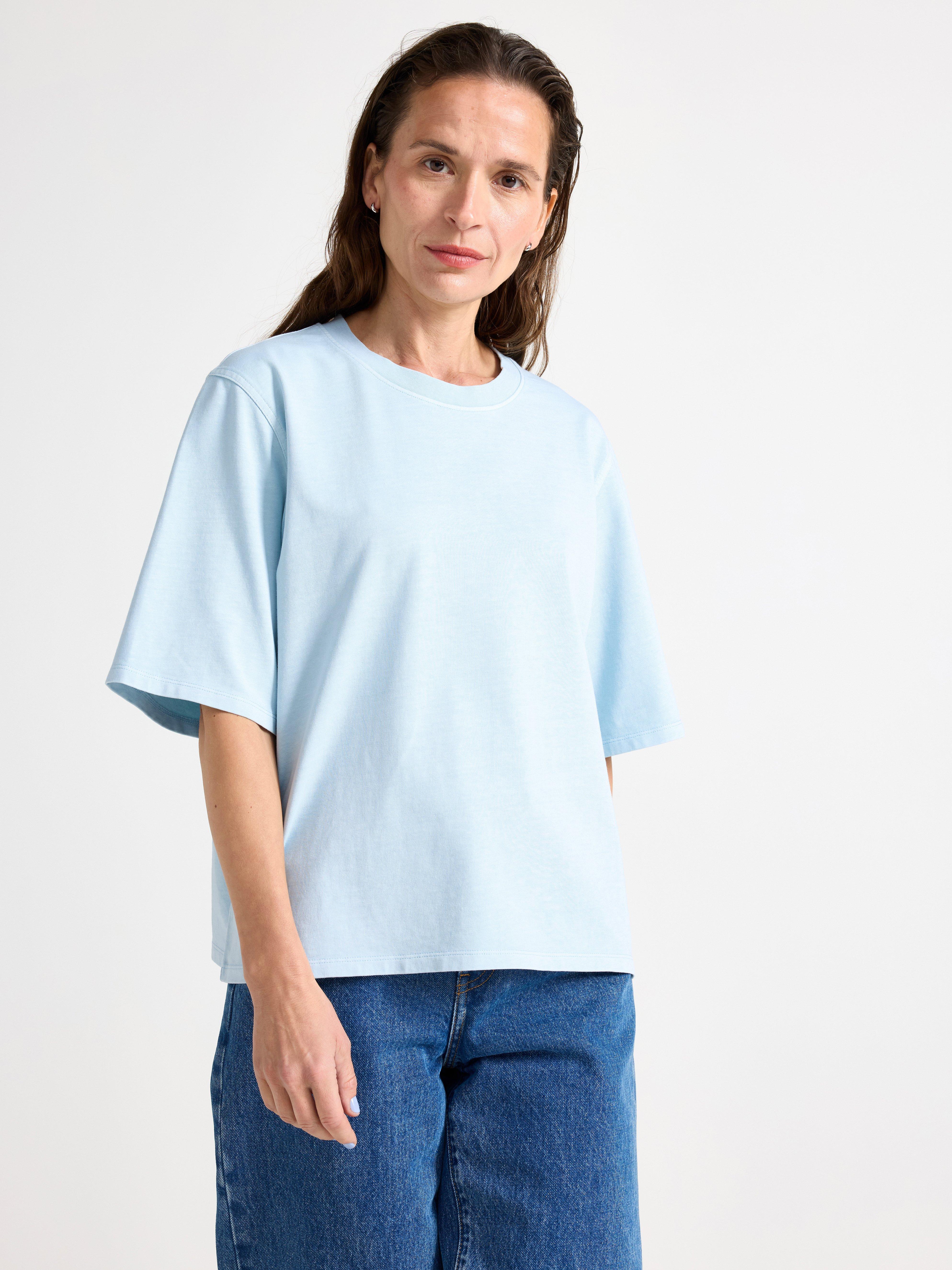 Tricou supradimensionat albastru deschis
