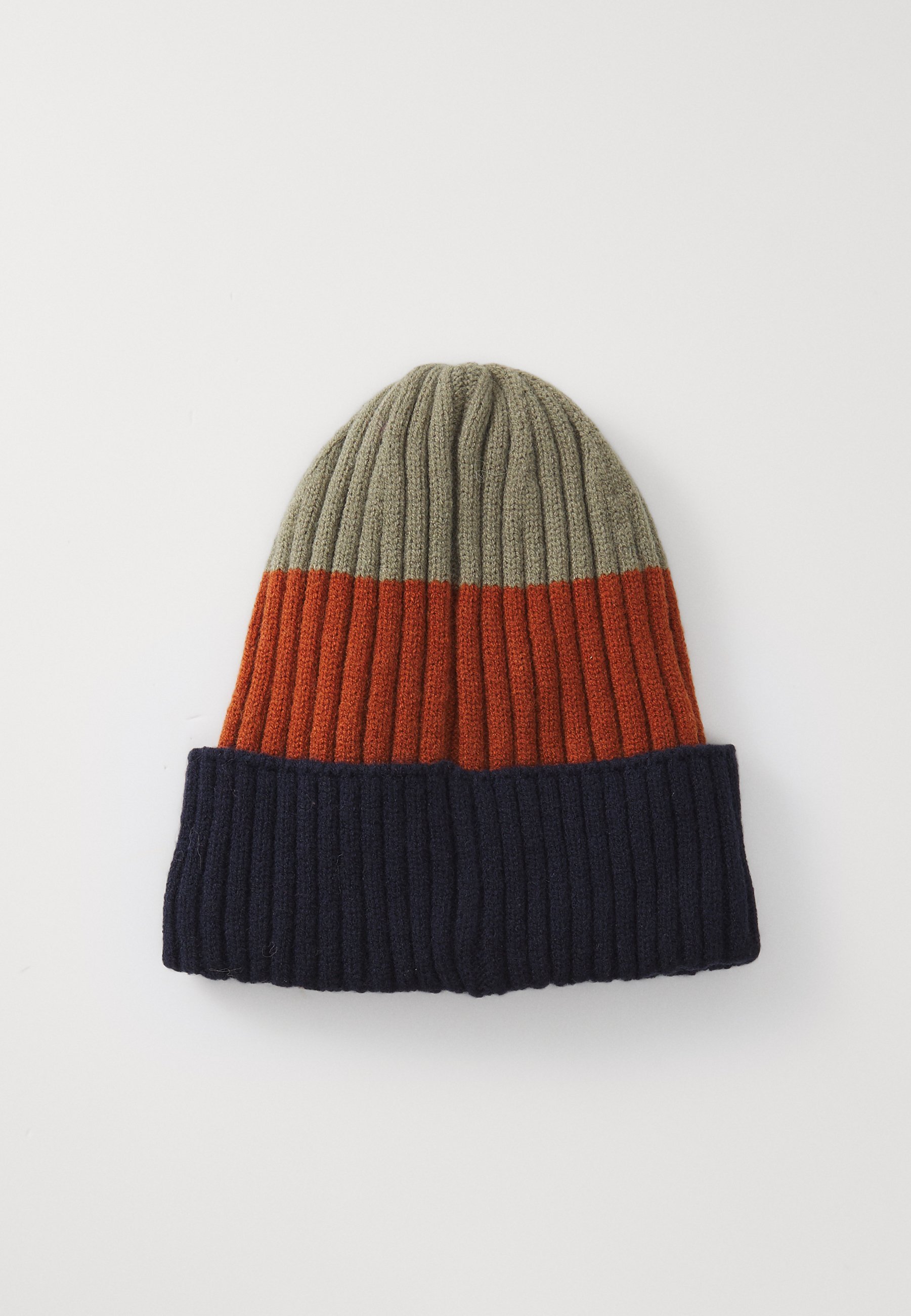 maximo KIDS BEANIE STRIPES TURN UP FULL LINING UNISEX - Berretto - blu navy/multicolore