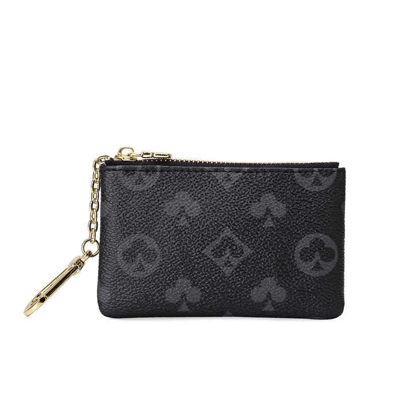 Pochette di lusso da donna, borsa porta carte, porta monete, cerniera classica, borsa alla moda resistente, accessori in pelle PU, porta carte