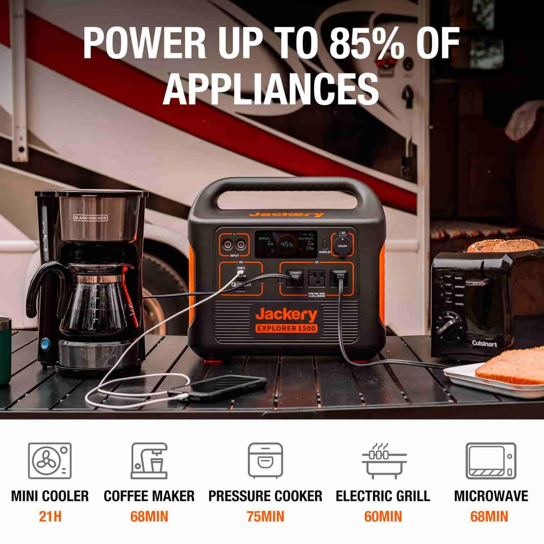 Gerador solar Jackery 1500 (Jackery 1500 + 4 x SolarSaga 100W)