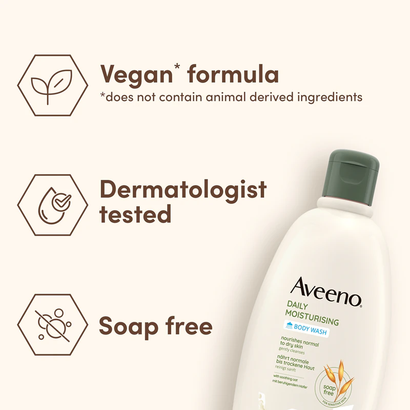 Aveeno Sabonete Líquido Hidratante Diário Creme de Banho Nutritivo Intensivo