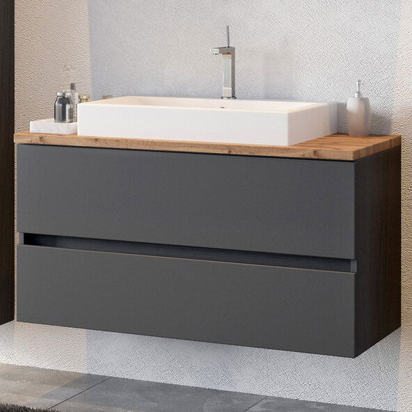 Lavoar Bristol cu bazin, 100 cm, gri