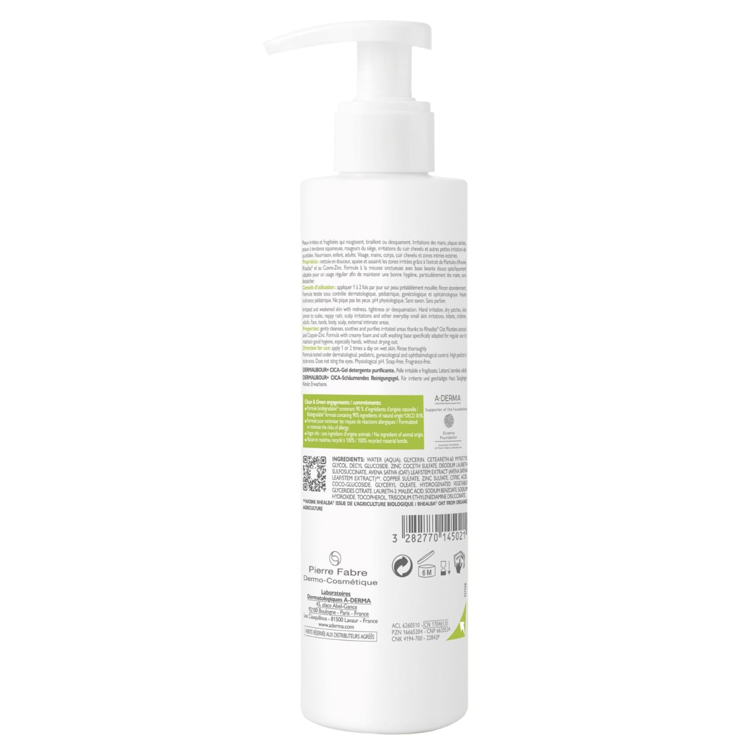 A-DERMA pjena za čišćenje lica Dermalibour+ pjenasti gel za čišćenje lica - 100 ml