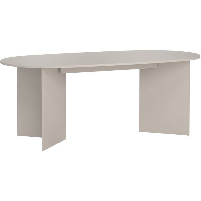 Familie eettafel – Ovaal – Kasjmierbeige afwerking – Geschikt voor 6 personen – 200 x 100 x 76 cm