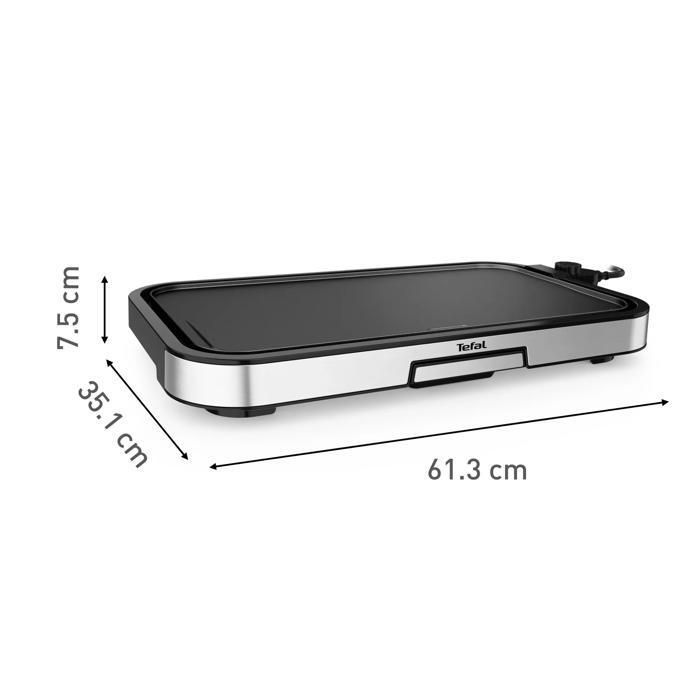 Tefal Giant Plancha XL Inox,12 personnes, Revêtement antiadhésif, 2300W CB631D10