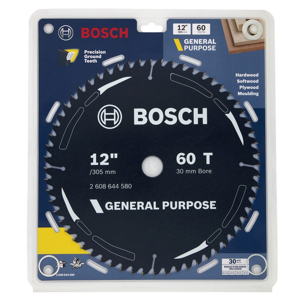 Disco de corte para madeira Bosch de 305 mm com 60 dentes TCT - USO GERAL
