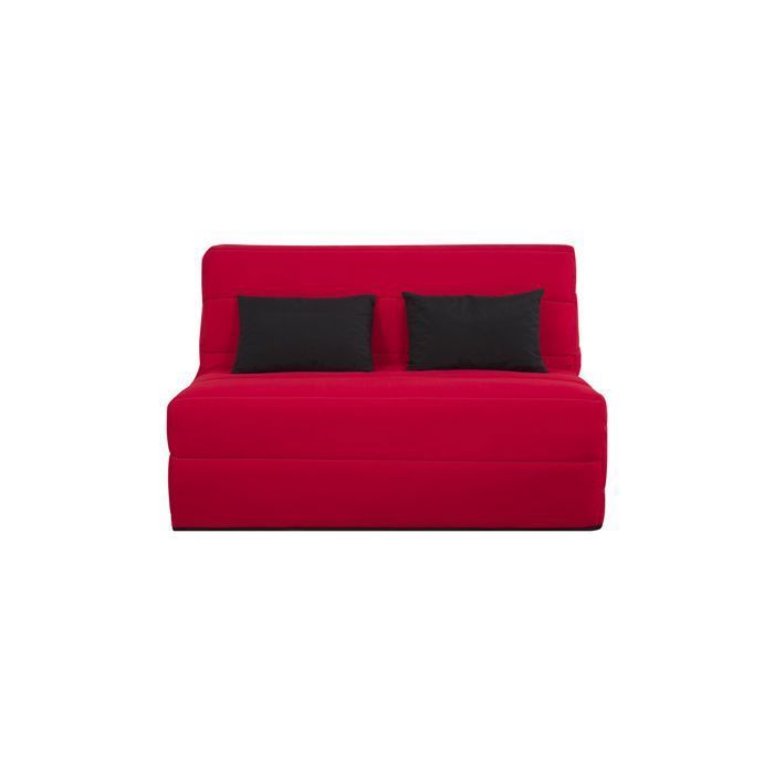 Cecilia BZ convertible sofa bed - Relaxima - Sleeping area 140 x 190 cm, pearl red