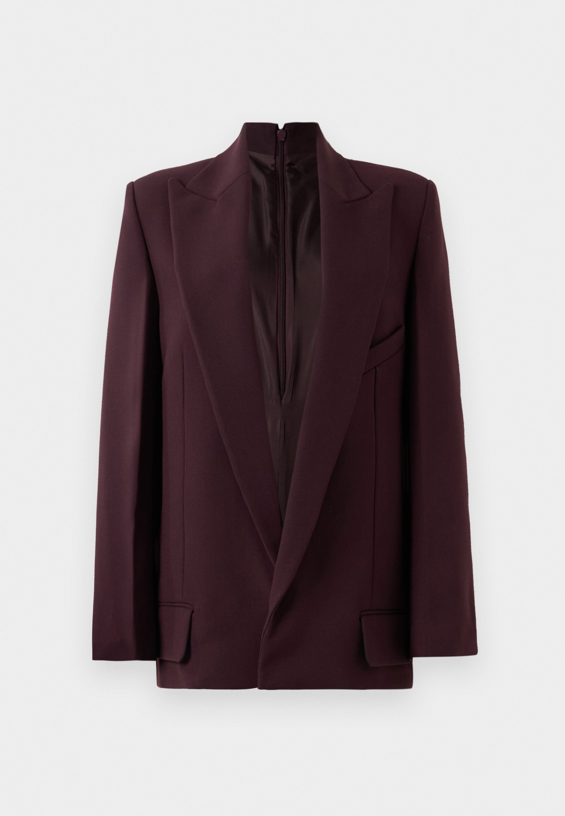 Victoria Beckham jasje met verlaagde revers - Blazer - diep mahonie