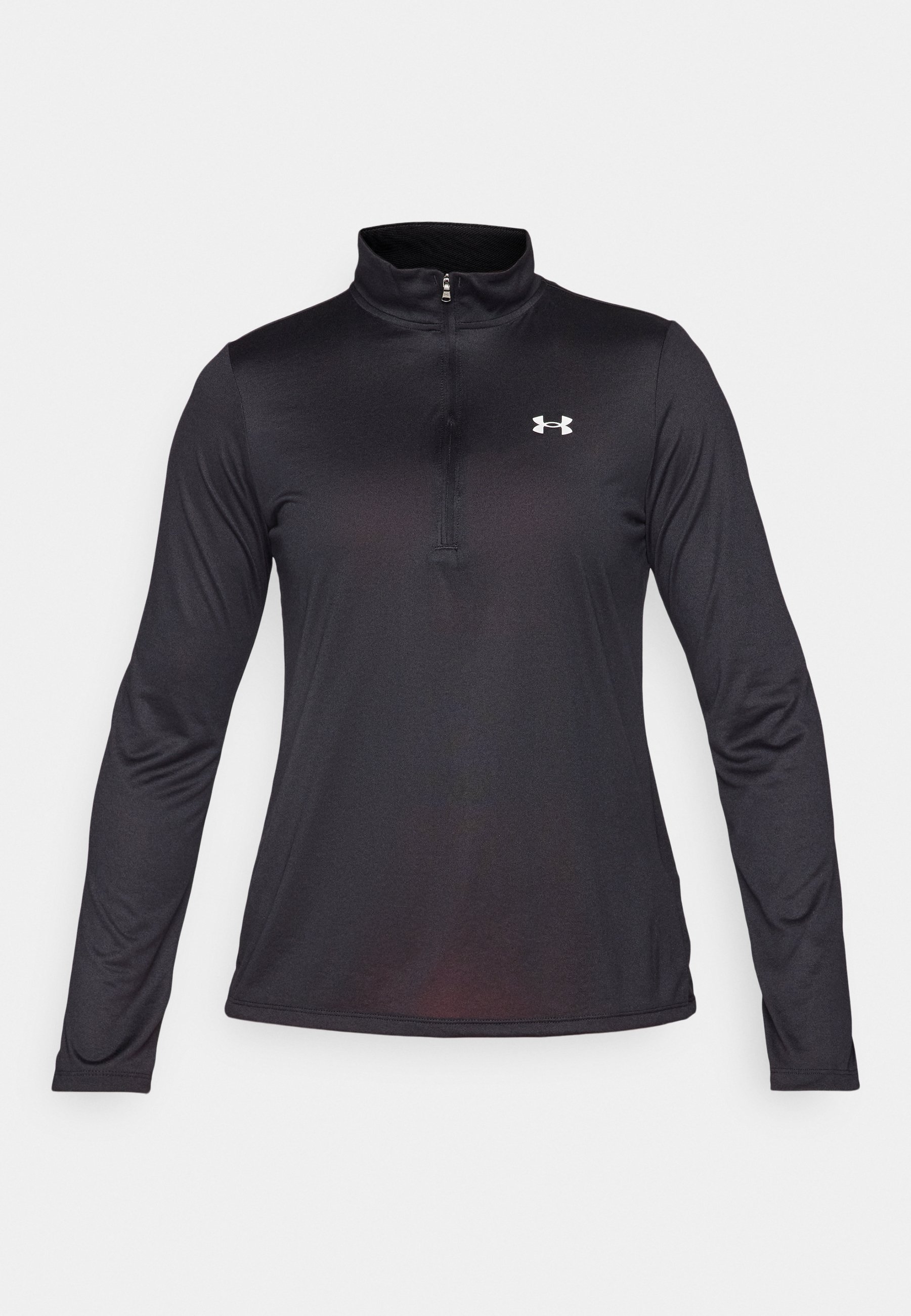 TECH 1/2 ZIP SOLID - Topper langermet - black/whiteUnder Armour